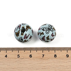 Окрашенные деревянные европейские бусы&nbsp;WOOD-F017-04D