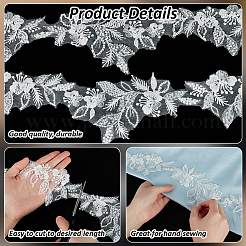 3 ярд полиэстера с пластиком и стеклянными украшениями&nbsp;DIY-FG0006-16