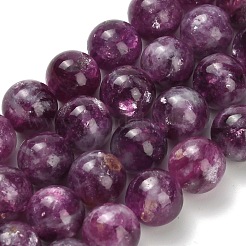 Натуральные лепидолитовые бусины G-L634-B01-8mm