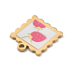 Подвески из нержавеющей стали 304 с эмалью&nbsp;STAS-R169-03B-G