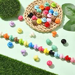 50 шт. Непрозрачные акриловые бусины&nbsp;OACR-CJ0002-65