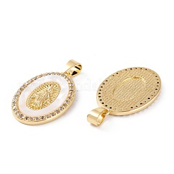 Латунные микропаве прозрачные подвески с фианитом&nbsp;ZIRC-M116-25G