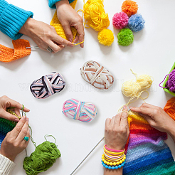 4 пачка 4-х цветных полиэфирных шнуров с градиентом цвета OCOR-DC0001-07