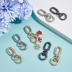 9 шт. 3-х цветные железные поворотные застежки HJEW-NB00260