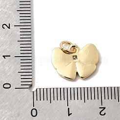 Латунные подвески из прозрачного кубического циркония&nbsp;KK-G554-03A-02