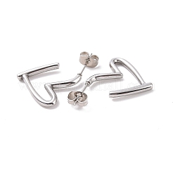 Некорневая серьга-гвоздик из нержавеющей стали 304 для женщин&nbsp;LS-EJEW-F287-01P