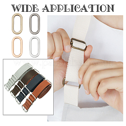 20 шт. 4-цветные пряжки для регулировки ремня сумки из сплава&nbsp;FIND-WR0009-96