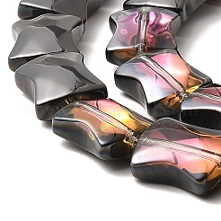 Прозрачные стеклянные бусины гальваническим пряди&nbsp;EGLA-H103-HP03