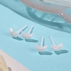 Гипоаллергенные серьги-гвоздики из биокерамики с цирконием и керамикой&nbsp;EJEW-Z023-10E