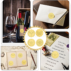 40 лист 4-х видов самоклеящихся наклеек с тиснением золотой фольгой DIY-CP0010-39