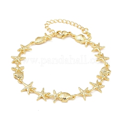 Браслеты из латунной цепочки для женщин&nbsp;BJEW-A090-06B-G