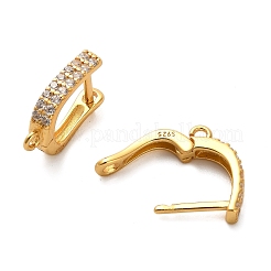 925 фурнитура для сережек-русалок из стерлингового серебра с кубическим цирконием&nbsp;STER-U009-08G