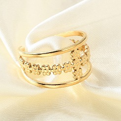 Открытые манжетные кольца из нержавеющей стали 304&nbsp;RJEW-S623-02G