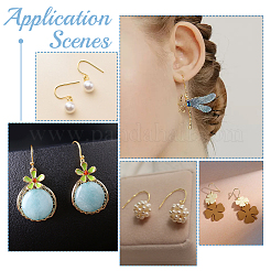 60 шт. 6 латунных крючка для сережек&nbsp;KK-BC0008-64