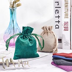 12 шт. 6-х цветные бархатные мешочки для украшений с завязками TP-NB0001-24