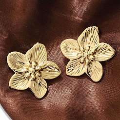 Серьги-гвоздики из нержавеющей стали 304 для женщин EJEW-U047-28G