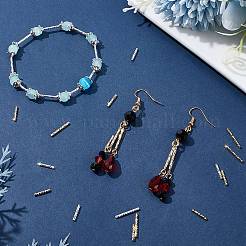 80 шт. 4 вида гофрированных латунных трубчатых бусин KK-CN0002-89