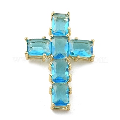 Латунь стекло кулоны KK-L228-12G