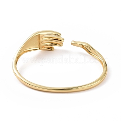 Кубический цирконий браслет-манжета на руку с открытой ладонью BJEW-F445-14G