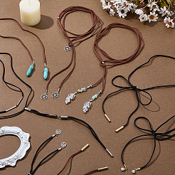 8 шт. 8 стильных ожерелья с подвесками в виде дерева жизни из сплава и АБС-пластика с жемчугом&nbsp;NJEW-ME00003