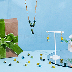 150 шт. 5-х цветные бусины-диско-шары со стразами RB-UN0001-16