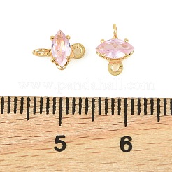 Латунные подвески-коннекторы в виде конского глаза&nbsp;KK-P347-03G-01