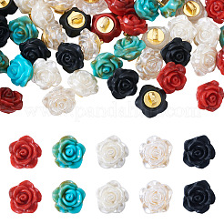 40 шт. двухцветные пластиковые пуговицы с тремя отверстиями&nbsp;FIND-TA0008-23