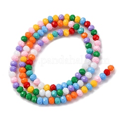 Выпечка окрашенные стеклянные бусины пряди LAMP-R020-03C