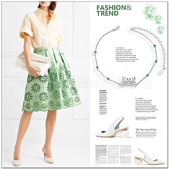 Браслеты на ногу из стерлингового серебра с родиевым покрытием JA135A