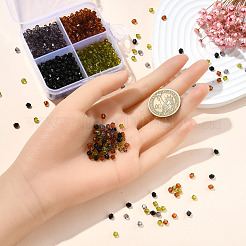 1200шт 4 цвета прозрачные акриловые бусины&nbsp;TACR-YW0002-41C