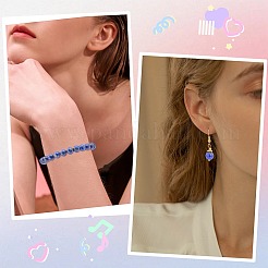 100 шт. круглые бусины из натурального лазурита с прочной эластичной эластичной нитью G-SZ0002-36