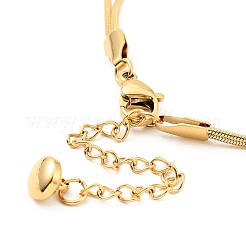 Браслет из нескольких нитей с кубическими бусинами из нержавеющей стали 304 BJEW-I304-01G