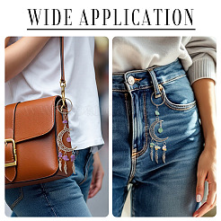 10шт. брелки из сплава натурального смешанного камня KEYC-TAC00056