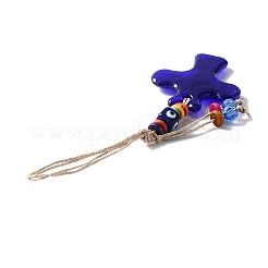 Стеклянный кулон сглаза украшения&nbsp;HJEW-WH0006-52