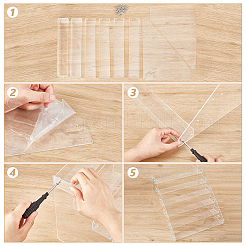 6-уровневый акриловый органайзер для флаконов лака для ногтей с подъемной стойкой&nbsp;ODIS-WH0043-189A