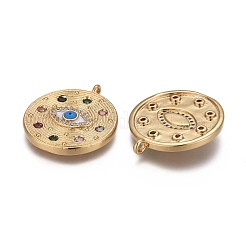 Кулоны с эмалью из латуни с микро паве&nbsp;KK-F821-29G