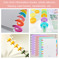 80 шт. 8 стиля сердце пластиковые свободные листы кольца круглые диски для папок DIY-PH0009-08