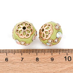 Круглые бусины из смолы ручной работы из Индонезии&nbsp;IPDL-P005-07KCG-01