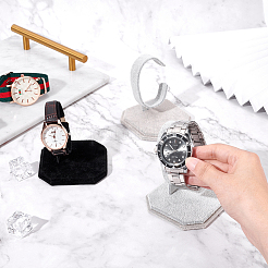 4 шт. 2-х цветные бархатные подставки для браслетов BDIS-FG0001-07