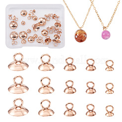 50 шт. 5 стиля 304 нержавеющая сталь бусины колпачки подвески&nbsp;STAS-CD0001-16