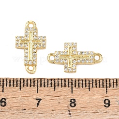 Подвески-соединители с микропаве из прозрачного кубического циркония из латуни&nbsp;KK-P339-04G