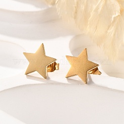 Серьги-гвоздики из нержавеющей стали 304 с ионным покрытием (IP) EJEW-Z040-58G