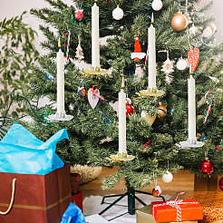 40 шт. 2-х цветные железные зажимы для подсвечников AJEW-CA0005-03