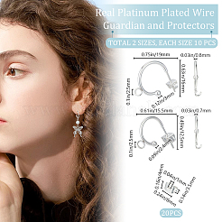 20 шт. 2 размера серьги-гвоздики из нержавеющей стали 304 с фурнитурой STAS-BBC0004-71