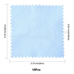 15 шт. квадратная салфетка для полировки серебра из искусственной замши&nbsp;AJEW-FS0001-46