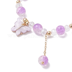 Браслеты с подвесками в виде бабочек из акрилового сплава&nbsp;BJEW-JB12761