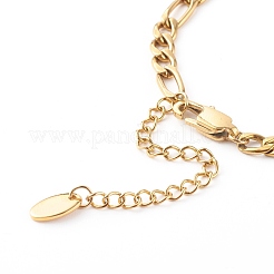 Изготовление браслета-цепочки Фигаро из нержавеющей стали 304 AJEW-JB00954