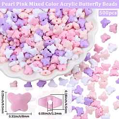 500 шт. Непрозрачные акриловые бусины&nbsp;SACR-PA0001-20A