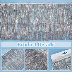 Бахрома из полиэстера и алюминиевой фольги DIY-WH0588-03B