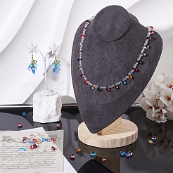 120шт 10 цвета прозрачные стеклянные бусины&nbsp;GLAA-TA0002-55